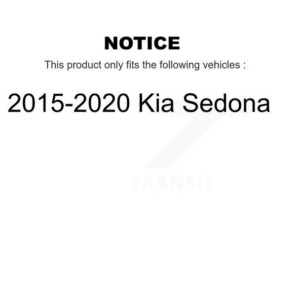 Front Rear Coated Disc Brake Rotors And Ceramic Pads Kit For 2015-2020 Kia Sedona